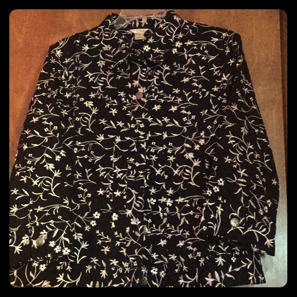 Size medium black Christopher and banks shirt